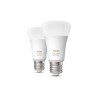 SET 2 becuri smart LED Philips, soclu E27, putere 9 W, forma oval, lumina multicolora, alimentare 220 - 240 V, "0000087195143283