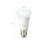 SET 2 becuri smart LED Philips, soclu E27, putere 9 W, forma oval, lumina multicolora, alimentare 220 - 240 V, "0000087195143283