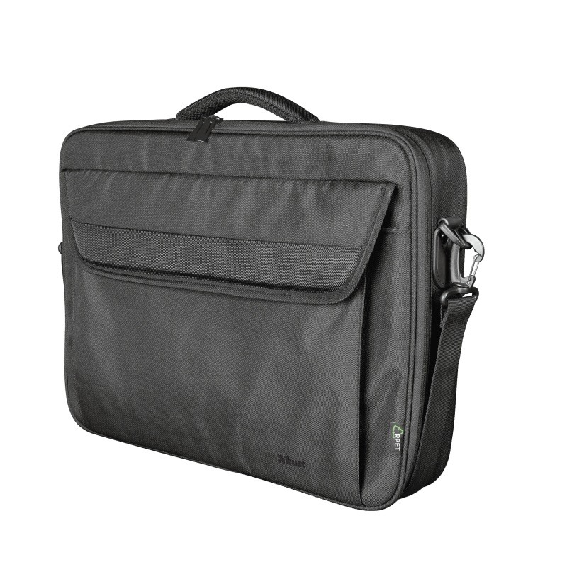 GEANTA TRUST, pt. notebook de max 15.6 inch, 1 compartiment, buzunar frontal, 475 g, poliester, negru, "TR-24189"