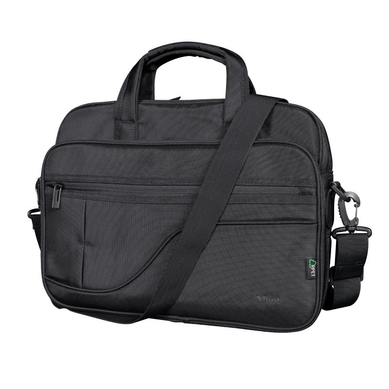 GEANTA TRUST, pt. notebook de max 17.3 inch, 1 compartiment, buzunar frontal x 2, , poliester, negru, "TR-24399"