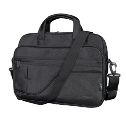 GEANTA TRUST, pt. notebook de max 17.3 inch, 1 compartiment, buzunar frontal x 2, , poliester, negru, "TR-24399"