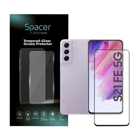 FOLIE STICLA  Spacer pentru Samsung Galaxy S21 FE, grosime 0.3mm, acoperire totala ecran, strat special anti-ulei si anti-ampren