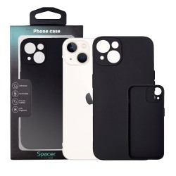 Husa Iphone 13 Spacer, grosime 2mm, material flexibil silicon + interior cu microfibra, negru "SPPC-AP-IP13-SLK"