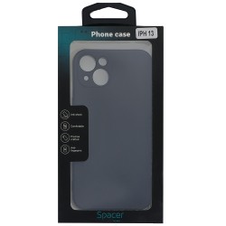 Husa Iphone 13 Spacer, grosime 2mm, material flexibil silicon + interior cu microfibra, negru "SPPC-AP-IP13-SLK"