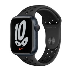 SMARTWATCH Apple Watch Nike S7 GPS, 41mm  Midnight Aluminium Case with Anthracite/Black Nike Sport Band "mkn43wb/a" (include tim
