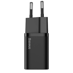 INCARCATOR retea Baseus Super Si, Quick Charge 25W, 1 x USB Type-C 5V/3A, negru "CCSP020101" (timbru verde 0.18 lei) - 693217260