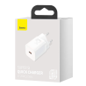 INCARCATOR retea Baseus Super Si, Quick Charge 25W, 1 x USB Type-C 5V/3A, alb "CCSP020102" (timbru verde 0.18 lei) - 69321726037