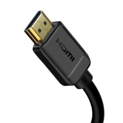 CABLU video Baseus HD Series, HDMI (T) la HDMI (T), rezolutie maxima 4K UHD (3840 x 2160) la 60 Hz, conectori auriti, 1m, negru 