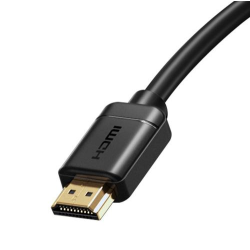 CABLU video Baseus HD Series, HDMI (T) la HDMI (T), rezolutie maxima 4K UHD (3840 x 2160) la 60 Hz, conectori auriti, 1m, negru 