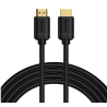 CABLU video Baseus HD Series, HDMI (T) la HDMI (T), rezolutie maxima 4K UHD (3840 x 2160) la 60 Hz, conectori auriti, 3m, negru 