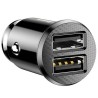 INCARCATOR auto Baseus Grain, 2 x USB Output 5V/3.1A, 15W total ambele porturi, pt. bricheta auto, negru "CCALL-ML01" (timbru ve