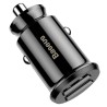 INCARCATOR auto Baseus Grain, 2 x USB Output 5V/3.1A, 15W total ambele porturi, pt. bricheta auto, negru "CCALL-ML01" (timbru ve