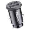 INCARCATOR auto Baseus Grain, 2 x USB Output 5V/3.1A, 15W total ambele porturi, pt. bricheta auto, negru "CCALL-ML01" (timbru ve