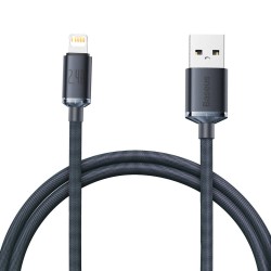 CABLU alimentare si date Baseus Crystal Shine, Fast Charging Data Cable pt. smartphone, USB la Lightning Iphone 2.4A, 1.2m, negr