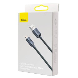 CABLU alimentare si date Baseus Crystal Shine, Fast Charging Data Cable pt. smartphone, USB la Lightning Iphone 2.4A, 1.2m, negr