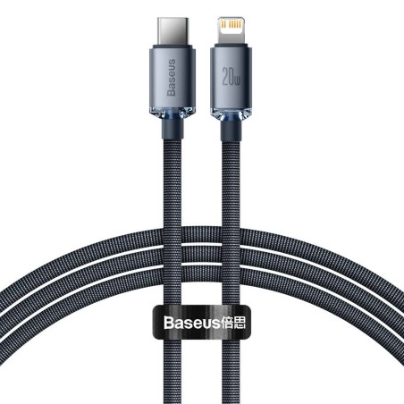 CABLU alimentare si date Baseus Crystal Shine, Fast Charging Data Cable pt. smartphone, USB Type-C la Lightning Iphone PD 20W, 1