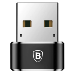 ADAPTOR Baseus Mini, USB Type-C(M) la USB 2.0(T), negru "CAAOTG-01" (timbru verde 0.18 lei) - 6953156263536