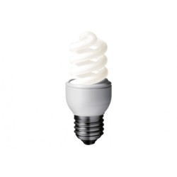 BEC fluorescent Panasonic, soclu E27, putere 8W, forma spirala, lumina alb rece, alimentare 220 - 240 V, "EFD8E65HD" (timbru ver