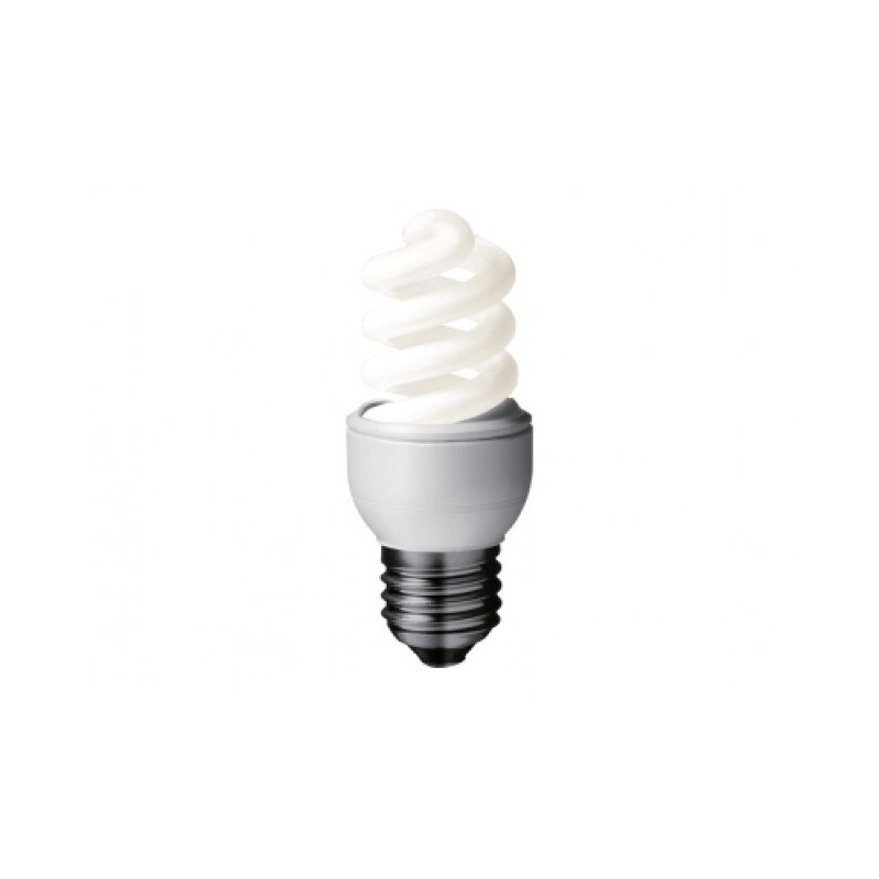 BEC fluorescent Panasonic, soclu E27, putere 8W, forma spirala, lumina alb rece, alimentare 220 - 240 V, "EFD8E65HD" (timbru ver
