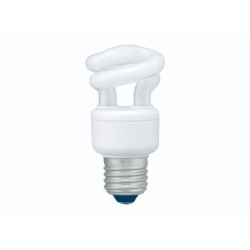 BEC fluorescent Panasonic, soclu E27, putere 8W, forma spirala, lumina alb rece, alimentare 220 - 240 V, "EFD8E65HD3E" (timbru v