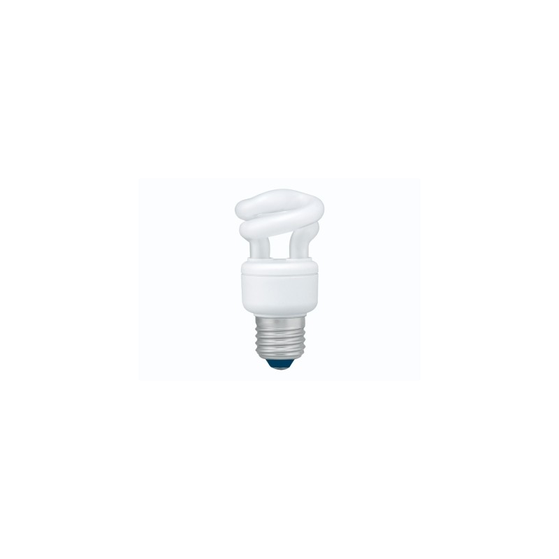 BEC fluorescent Panasonic, soclu E27, putere 8W, forma spirala, lumina alb rece, alimentare 220 - 240 V, "EFD8E65HD3E" (timbru v