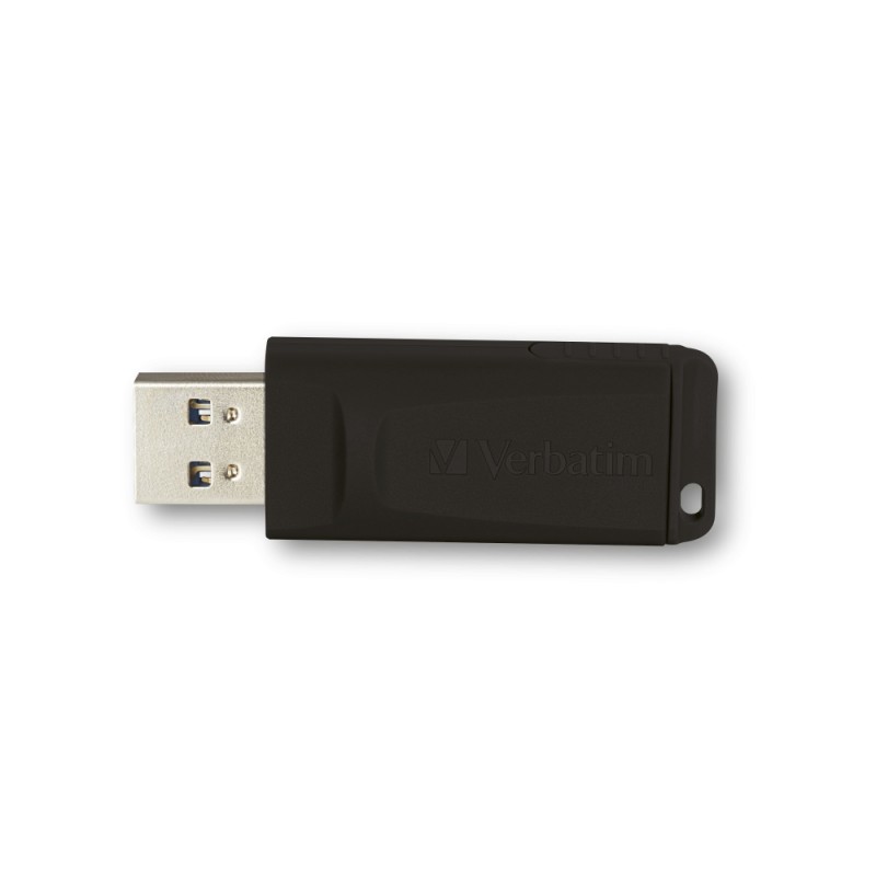 MEMORIE USB VERBATIM SLIDER, USB 2.0, 128GB BLK, "49328" (timbru verde 0.03 lei)