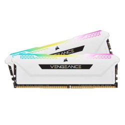 Memorie DDR Corsair DDR4 32 GB, frecventa 3600 MHz, 16 GB x 2 module, radiator, iluminare RGB, "CMH32GX4M2D3600C18W"