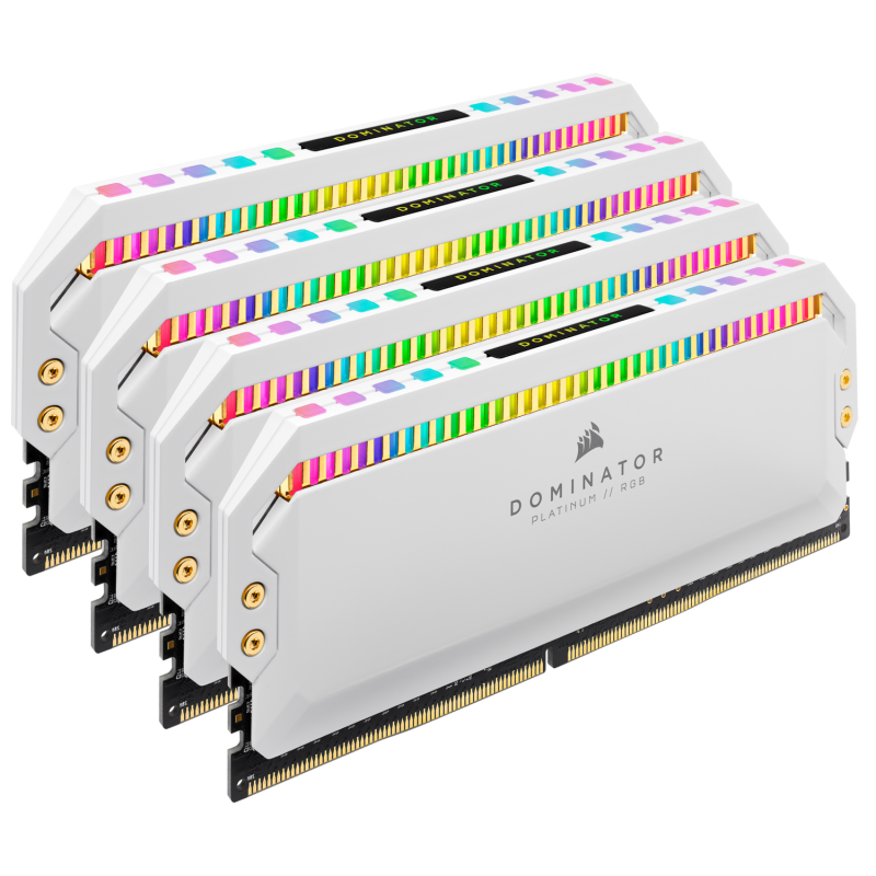 Memorie DDR Corsair DDR4 32 GB, frecventa 3200 MHz, 8 GB x 4 module, radiator, iluminare RGB, "CMT32GX4M4Z3200C16W"