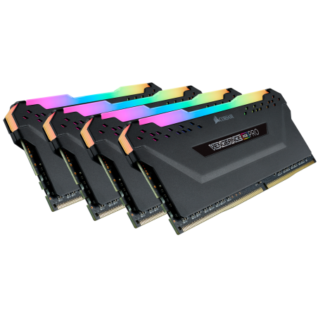 Memorie DDR Corsair DDR4 64 GB, frecventa 3200 MHz, 16 GB x 4 module, radiator, iluminare RGB, "CMW64GX4M4E3200C16"
