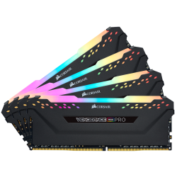 Memorie DDR Corsair DDR4 64 GB, frecventa 3200 MHz, 16 GB x 4 module, radiator, iluminare RGB, "CMW64GX4M4E3200C16"