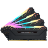 Memorie DDR Corsair DDR4 64 GB, frecventa 3200 MHz, 16 GB x 4 module, radiator, iluminare RGB, "CMW64GX4M4E3200C16"