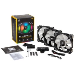 VENTILATOR Corsair, pt carcasa PC, 120 mm, 1600 rpm, LED RGB, 3 ventilatoare, "CO-9050076-WW"