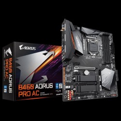 PLACA de BAZA Gigabyte "B460 AORUS PRO AC", skt LGA 1200, ATX, Intel B460, 4 x DDR4, max. 128 GB, 6 x SATA, 2 x M.2, 7.1, "B460 