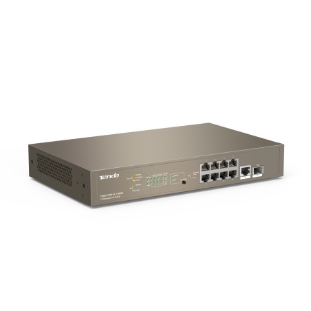 SWITCH PoE Tenda cu management L3 cu 10 porturi (8 x GE PoE, 1 x GE, 1 x SFP) IEEE 802.3at/af, carcasa metalica, rackabil "TEG53