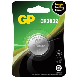 Baterie GP Batteries, butoni (CR3032) 3V lithium, blister 1 buc. "GPCR3032E-2CPU1" "GPPBL3032001" (timbru verde 0.01  lei)
