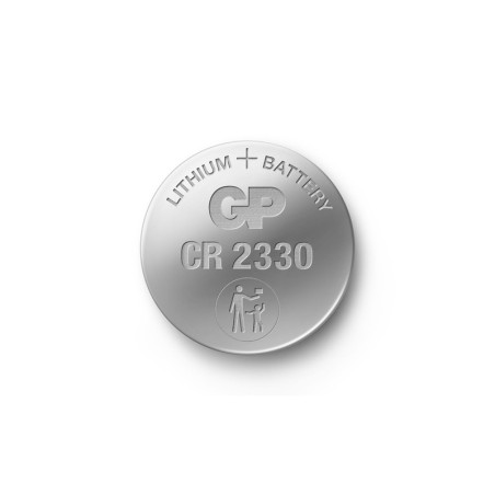 Baterie GP Batteries, butoni (CR2330) 3V lithium, blister 1 buc. "GPCR2330E-2CPU1" "GPPBL2330001" (timbru verde 0.01  lei)