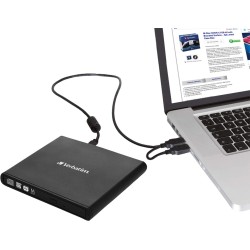DVD-RW extern, VERBATIM, interfata USB 2.0, negru, "53504" (timbru verde 0.8 lei)