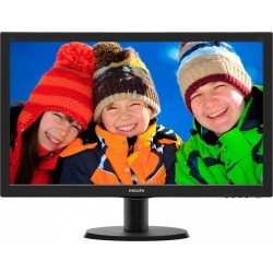 MONITOR PHILIPS 23.6", home, office, MVA, Full HD (1920 x 1080), Wide, 250 cd/mp, 8 ms, VGA, DVI, HDMI, "243V5QHSBA/00" (timbru 