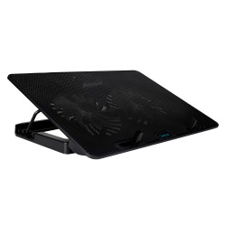 STAND SPACER notebook 17" Gaming, sita metal, 2xfan 14cm, turatie reglabila 800-1200rpm, ajustabil pe inaltime 5 trepte, Airflow