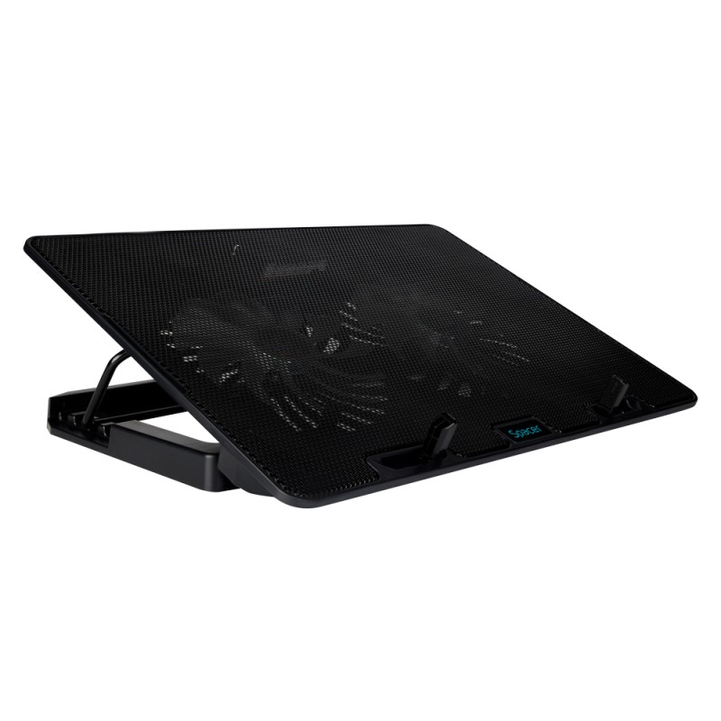 STAND SPACER notebook 17" Gaming, sita metal, 2xfan 14cm, turatie reglabila 800-1200rpm, ajustabil pe inaltime 5 trepte, Airflow