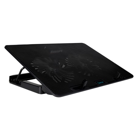 STAND SPACER notebook 17" Gaming, sita metal, 2xfan 14cm, turatie reglabila 800-1200rpm, ajustabil pe inaltime 5 trepte, Airflow