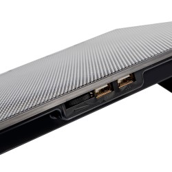 STAND SPACER notebook 17" Gaming, sita metal, 2xfan 14cm, turatie reglabila 800-1200rpm, ajustabil pe inaltime 5 trepte, Airflow