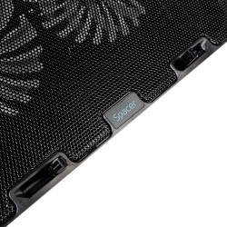 STAND SPACER notebook 17" Gaming, sita metal, 2xfan 14cm, turatie reglabila 800-1200rpm, ajustabil pe inaltime 5 trepte, Airflow