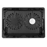 STAND SPACER notebook 17" Gaming, sita metal, 2xfan 14cm, turatie reglabila 800-1200rpm, ajustabil pe inaltime 5 trepte, Airflow