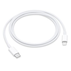 CABLU alimentare si date smartphone Apple, Lightning (T) la USB Type-C (T), cauciuc, lungime 1 m, alb, "mm0a3zm/a" (timbru verde