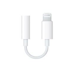 CABLU adaptor audio smartphone Apple, Lightning (T) la Jack 3.5 mm (M), cauciuc, alb, "mmx62zm/a" (timbru verde 0.08 lei)