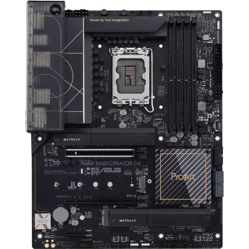 PLACA de BAZA Asus "B660-CREATOR D4", skt LGA 1700, ATX, Intel B660, 4 x DDR4, max. 128 GB, 4 x SATA, 3 x M.2, 7.1, "B660-CREATO