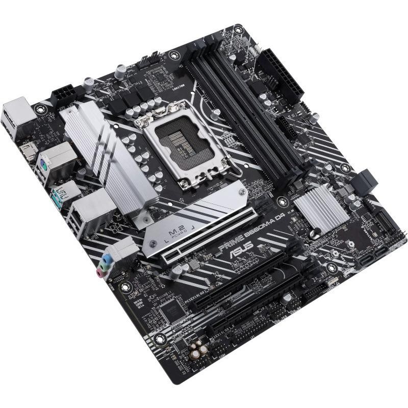PLACA de BAZA Asus "PRIME B660M-A D4", skt LGA 1700, mATX, Intel B660, 4 x DDR4, max. 128 GB, 4 x SATA, 2 x M.2, 7.1, "PRIME B66
