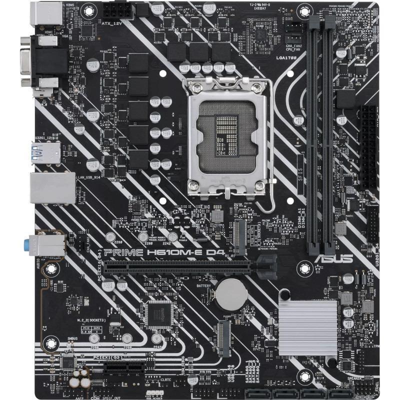 PLACA de BAZA Asus "PRIME H610M-E D4", skt LGA 1700, ATX, Intel H610, 2 x DDR4, max. 64 GB, 4 x SATA, 2 x M.2, 7.1, "PRIME H610M
