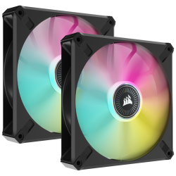 VENTILATOR Corsair, pt carcasa PC, 140 mm, 1600 rpm, LED RGB, 2 ventilatoare, "CO-9050115-WW"